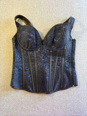 Kimring Gothic Jacquard Tank Overbust Floral Brocade Corset XXXL